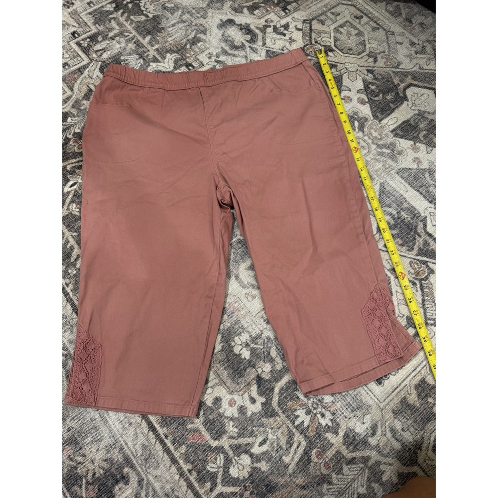 D&co Denim And Company Blush Pink Woman's Capri Size 22w